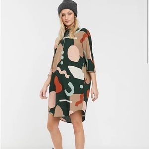Monki Molly shirt dress in multi